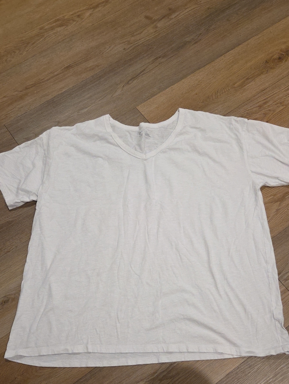 aerie White Short Sleeve V-Neck Tee